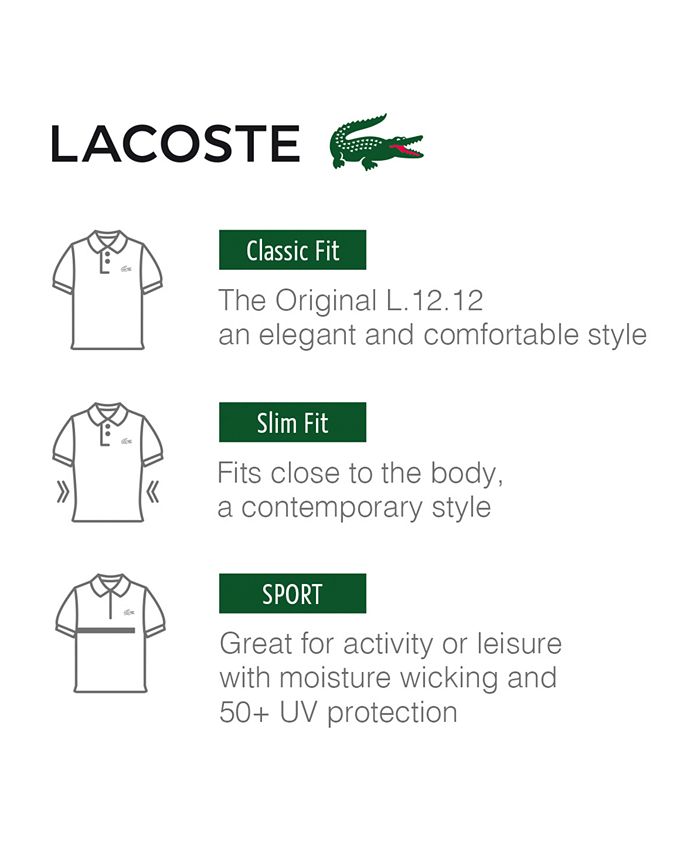 Polo Lacoste Men's Classic Fit Blanc Pique Contraste Détails PH198100 E7Q 