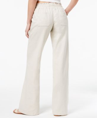 Juniors' Oceanside Wide-Leg Drawstring Pants 