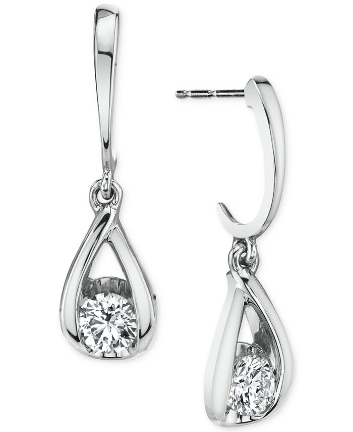 Macy's Sirena Diamond Drop Earrings (1/3 ct. t.w.) in 14k White Gold