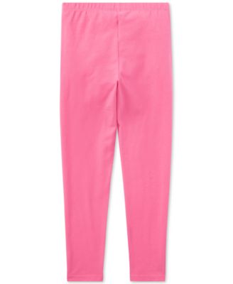 Big Girls Embroidered Pony Stretch Cotton Leggings