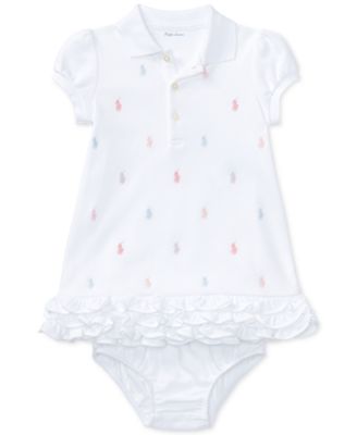 폴로 랄프로렌 원피스 Lauren Ralph Lauren Baby Girls Embroidered Polo Dress