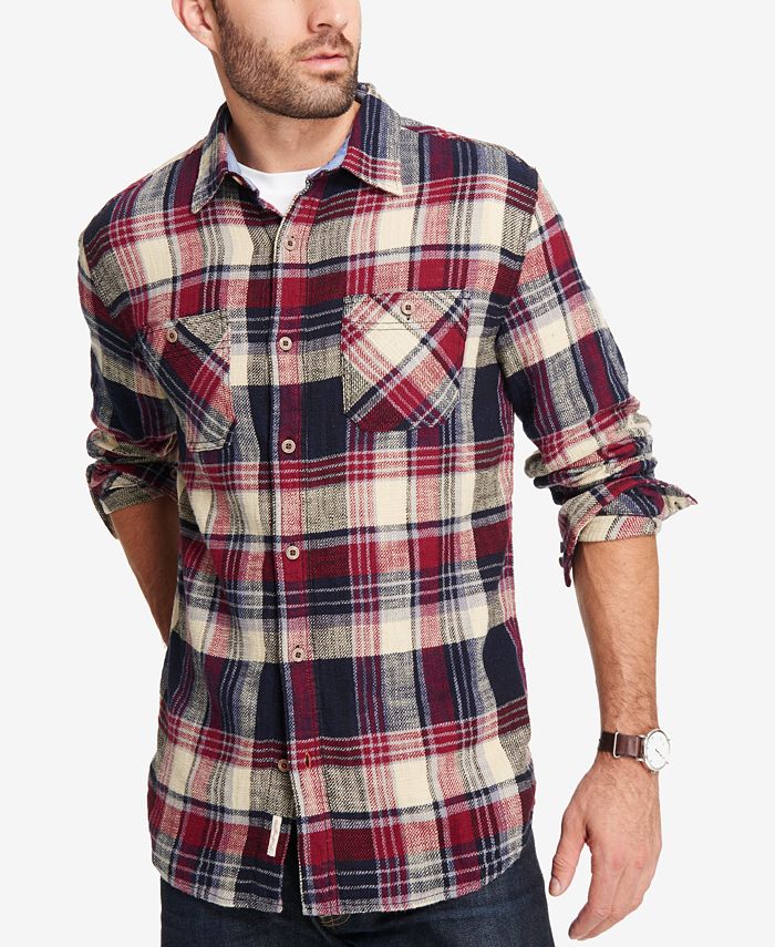 Weatherproof Vintage Men's Brushed Flannel Plaid Shirt & Reviews ...