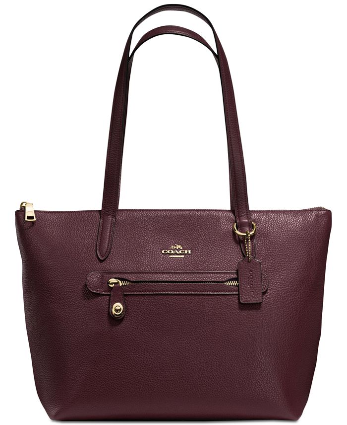 COACH Taylor Tote in Pebble Leather Macy s
