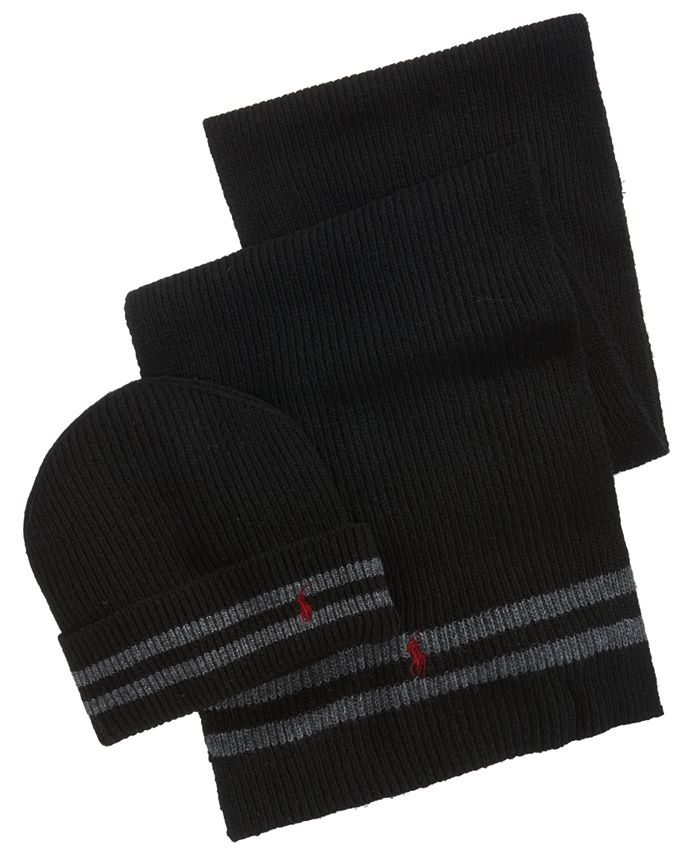 Polo Ralph Lauren Men's Scarf & Hat Set, Created for Macy's & Reviews -  Hats, Gloves & Scarves - Men - Macy's