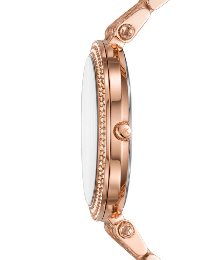 Michael Kors Women's Darci Rose Gold-Tone Stainless Steel Bracelet ...