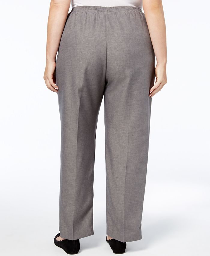 Alfred Dunner Plus Size Classic Pull-On Straight-Leg Pants & Reviews ...