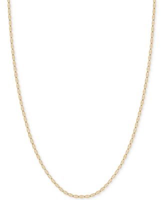 Italian Gold 16 Flattened Link Chain Necklace (1-9/10mm) in 14k Gold -  Macy's