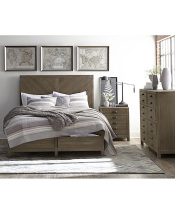 Furniture - Broadstone Storage Bedroom  Set, 3-Pc. Set (King Bed, Chest & Nightstand)