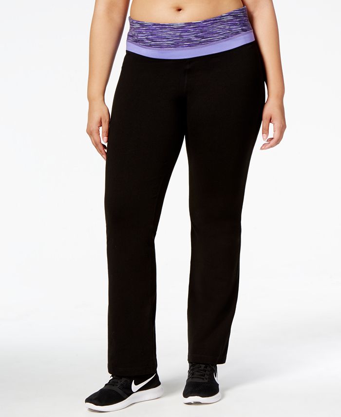 Ideology Plus Size Space Dyed Waistband Yoga Pants Created for