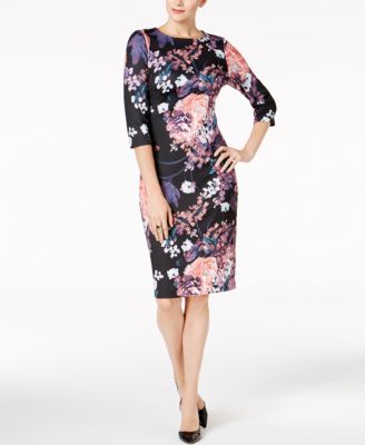 ECI - Long Printed Sheath Dress