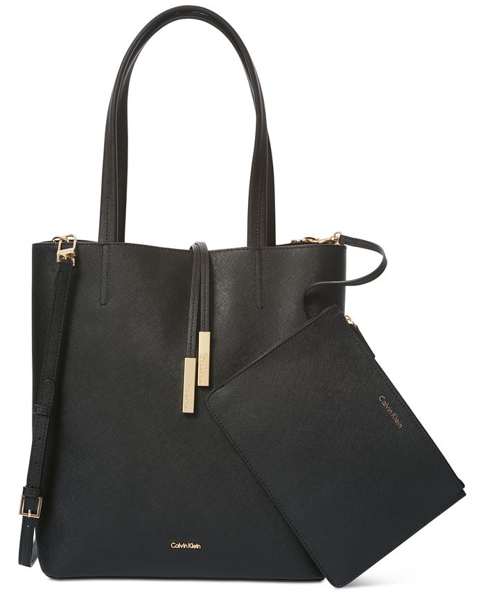Calvin Klein Kalina Medium Tote with Pouch - Macy's