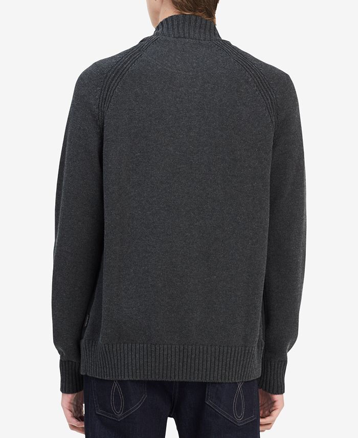 Calvin Klein Men's Zip-Front Sweater-Jacket, Created for Macy's - Macy's