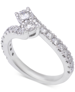 Two Souls, One Love Diamond Two-stone Engagement Ring (1-1/5 Ct. T.w.) In 14k White Gold