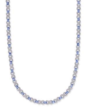 image of Tanzanite (12-1/2 ct. t.w.) & Diamond Accent Collar Necklace in Sterling Silver