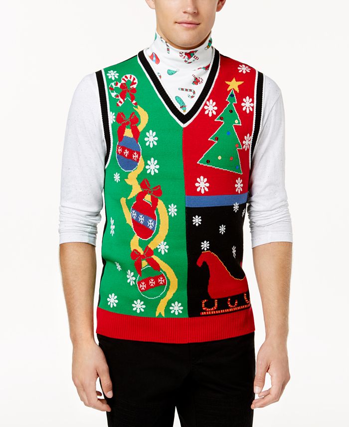 American Rag Men's Ugly Holiday Sweater Vest, Created for Macy's & Reviews  - Sweaters - Men - Macy's