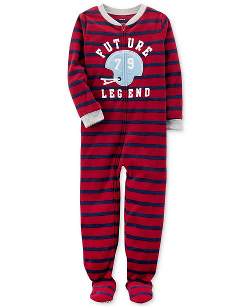 Carter S 1 Pc Striped Future Legend Footed Pajamas Little Boys