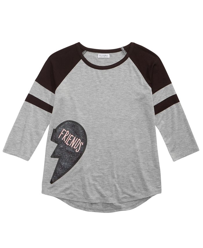 fort Spreek uit jeans Love, Fire Friends Half-Heart Baseball T-shirt, Big Girls & Reviews -  Shirts & Tops - Kids - Macy's