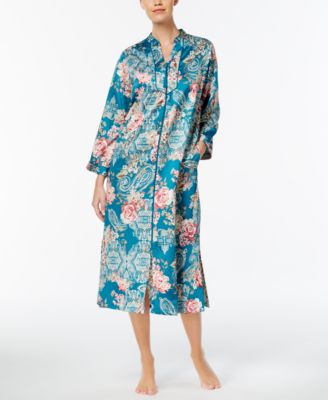 Miss Elaine - Printed Brushed Satin Robe