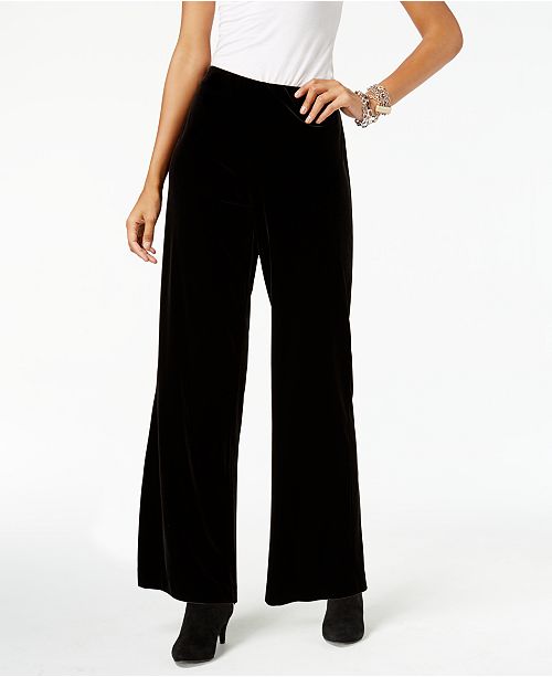 petite velvet pants