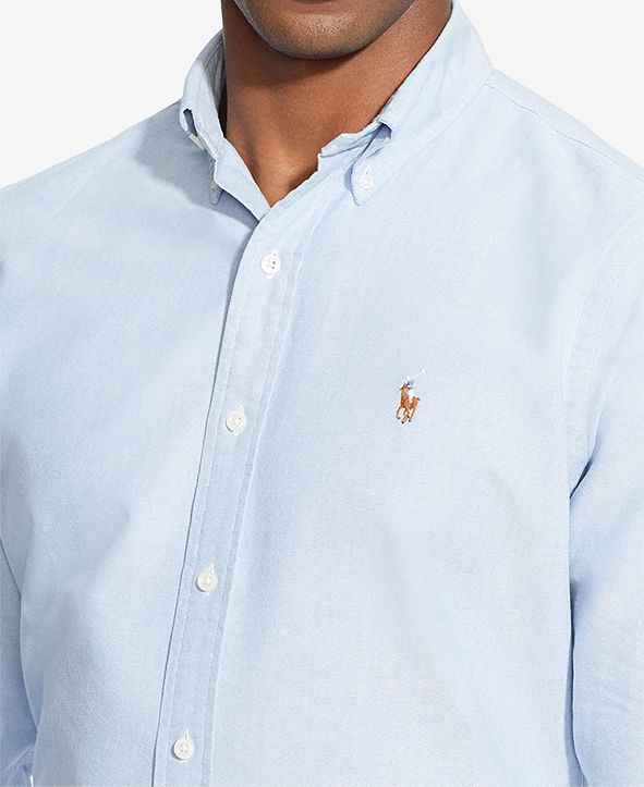 Polo Ralph Lauren Men's Classic Fit Long Sleeve Solid Oxford Shirt & Reviews - Casual Button