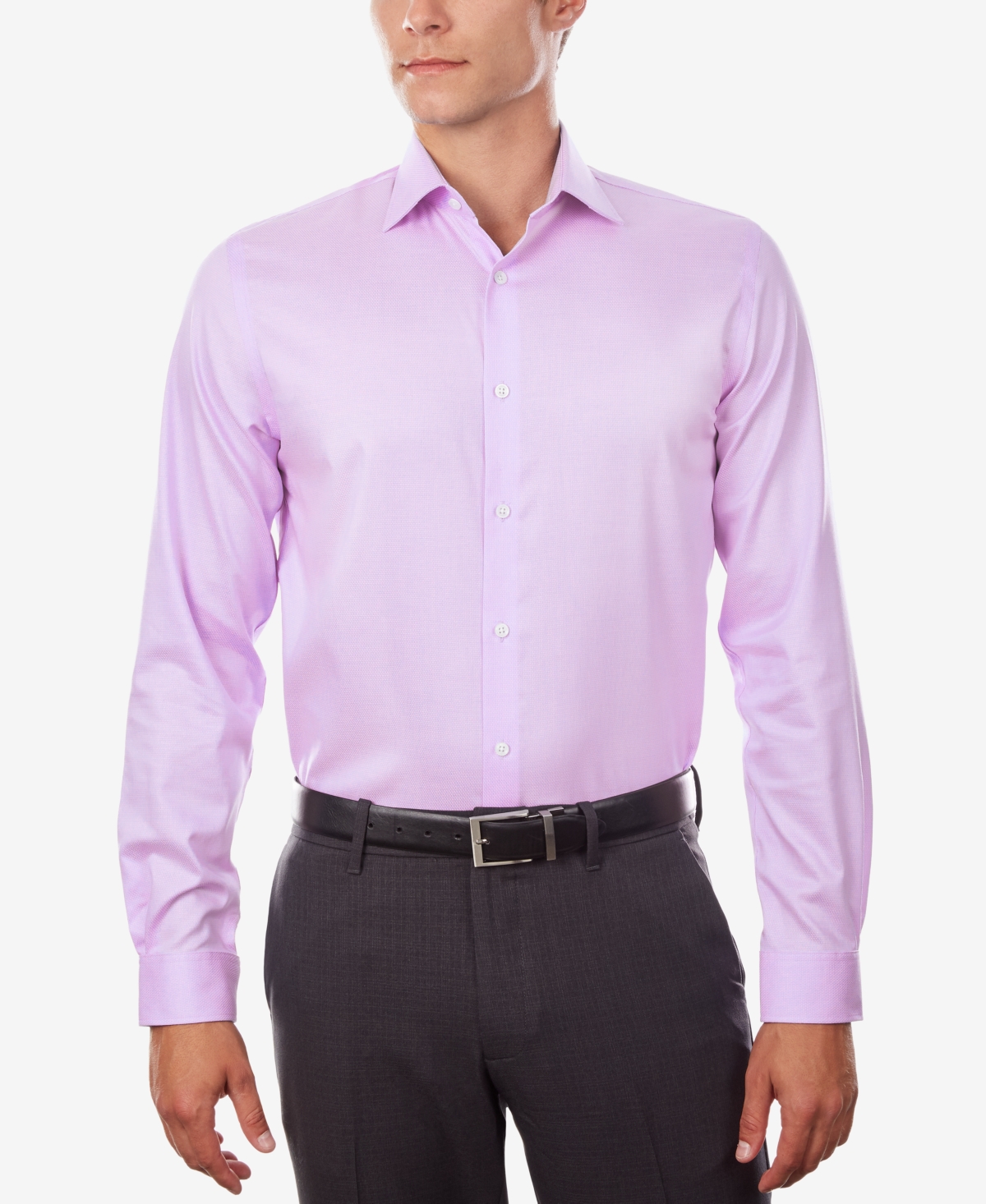 Michael Kors Men's Regular Fit Airsoft Non-iron Performance Dress Shirt In Pink