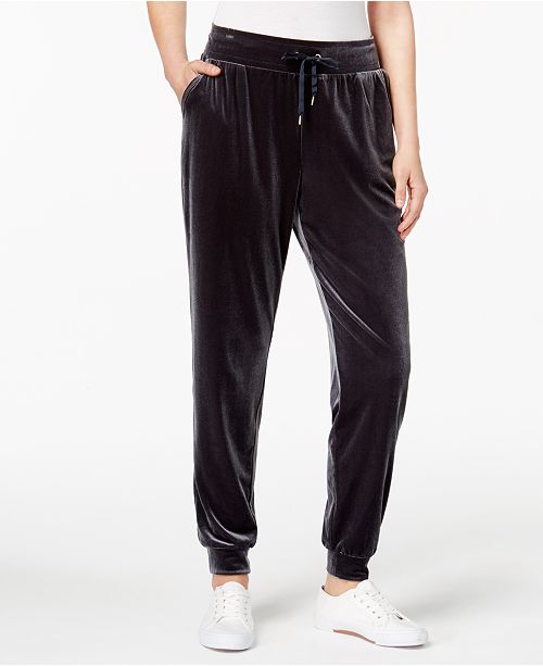Style & Co Velour Jogger Pants, Created for Macy's & Reviews - Pants ...