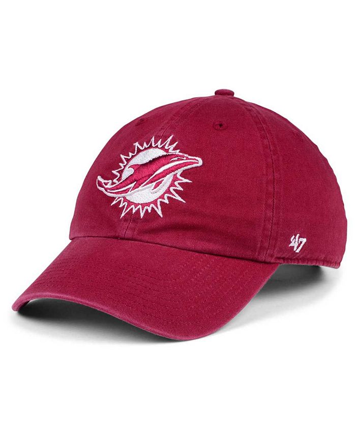 '47 Brand Miami Dolphins Cardinal CLEAN UP Cap & Reviews - Sports Fan ...