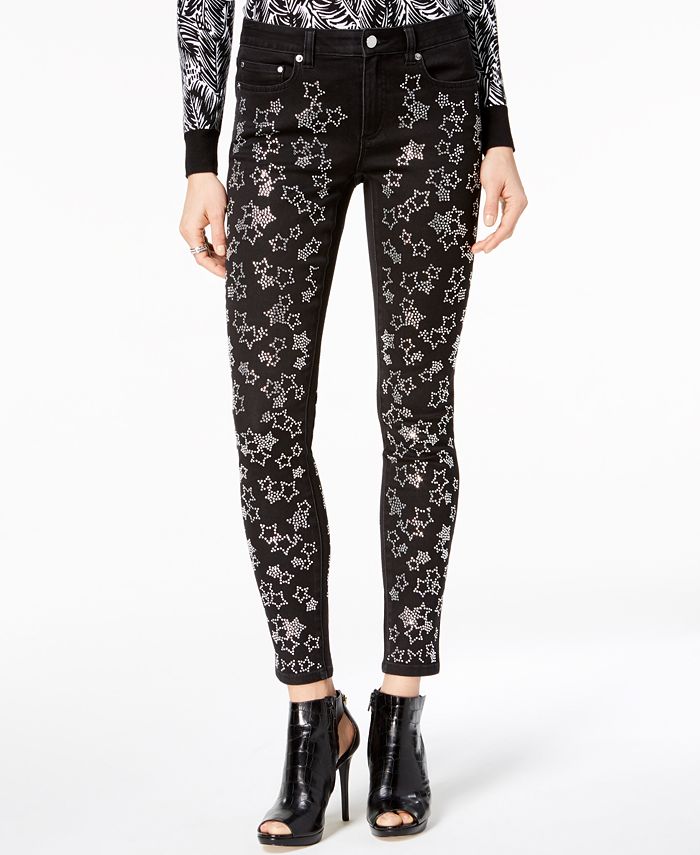 Michael Kors Star Embellished Skinny Jeans Created for Macy s