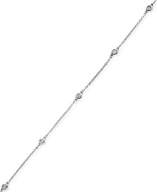 Pavé Classica by EFFY® Diamond Bezel Station Bracelet (1/6 ct. t.w.) in 14k White Gold