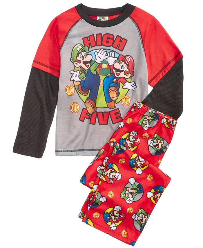 Super Mario Bros. High Five 2-Piece Pajama Set Multi-Color