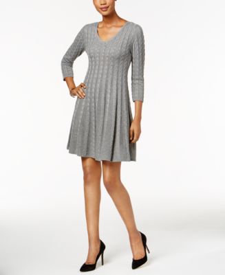 NY Collection Cable Knit Bodycon Sweater Dress, $60, Macy's