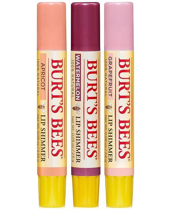 Burt's Bees 3Pc. Kissable Color Cool Lip Shimmer Holiday Gift Set