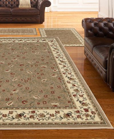 Km Home Roma Floral 3 Pc Area Rug Set Rugs Macy S