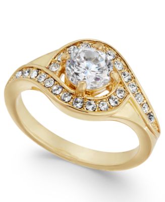 Charter Club Gold-Tone Crystal Ring, Created for Macy's - Macy's