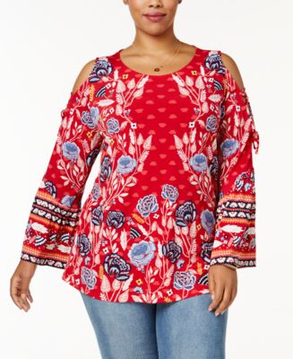 macy's style & co plus size tops