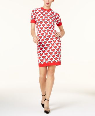 Love moschino flame discount print sweater dress