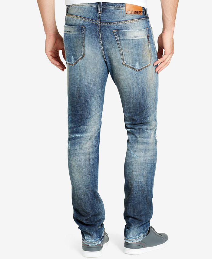 WILLIAM RAST Men's Slim-Straight Fit Stretch Destroyed Jeans - Macy's