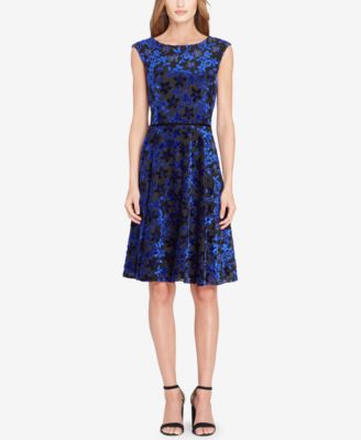 Tahari ASL - Velvet Fit & Flare Dress