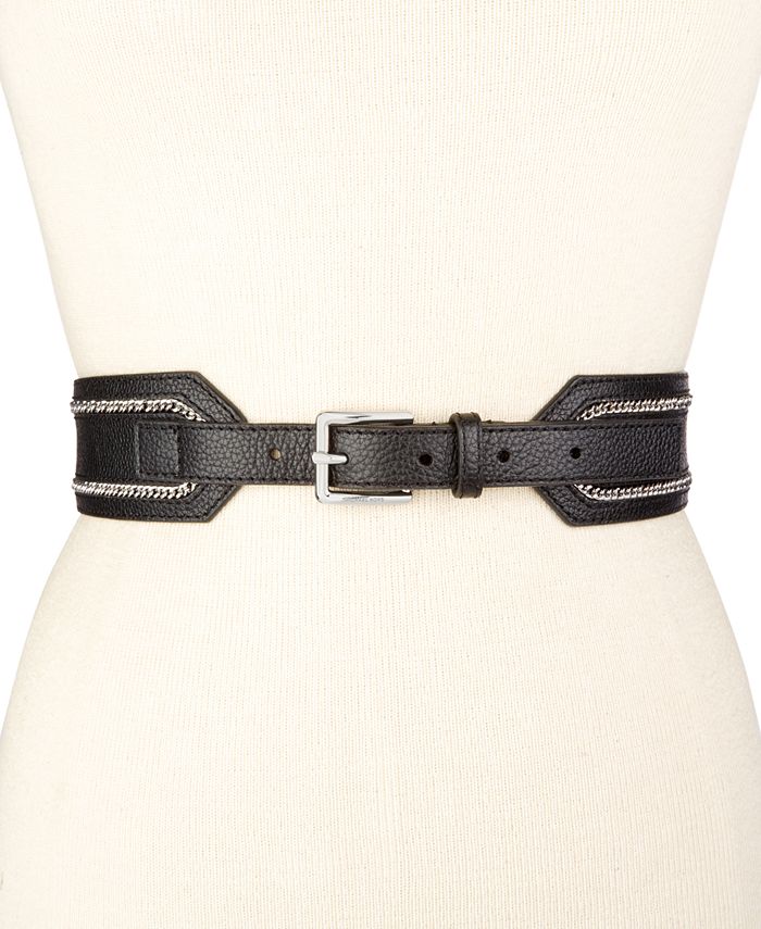 Michael Kors Women's Chain-Inlay Waist Belt - Macy's