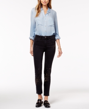 UPC 888380716533 product image for Joe's The Charlie Cotton Metallic-Splatter Ankle Skinny Jeans | upcitemdb.com