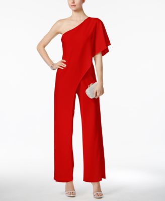 adrianna papell one shoulder jumpsuit