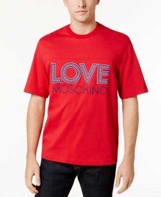 Love Moschino - Men's Embroidered-Logo T-Shirt
