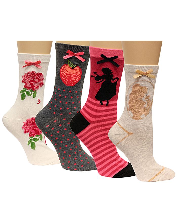 Disney Women's 4Pk. Assorted Princesses Socks Macy's