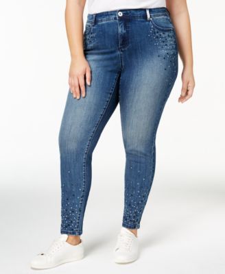 plus size jeweled jeans