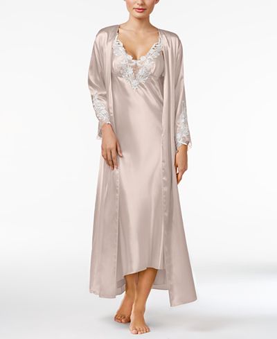 flora by flora nikrooz stella satin venise trim robe