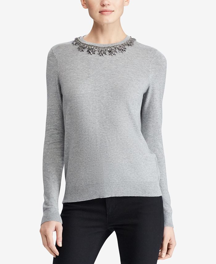 Lauren Ralph Lauren Petite Slim-Fit Sweater - Macy's