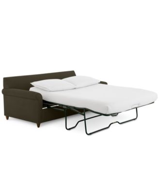 Lidia 82" Fabric 2-Pc. Chaise Sectional Queen Sleeper Sofa with Storage Ottoman - Custom Colors