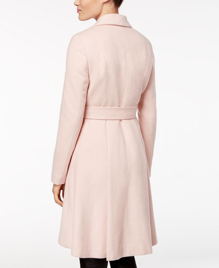 Ivanka trump belted on sale wrap wool blend coat