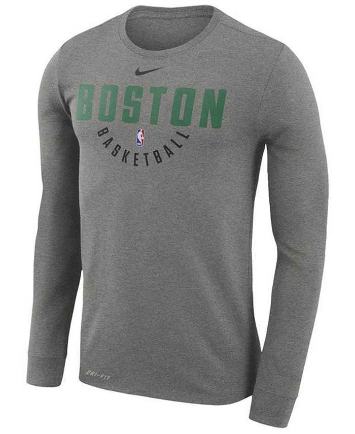 Nike Men's Boston Celtics Dri-FIT Cotton Practice Long Sleeve T-Shirt ...
