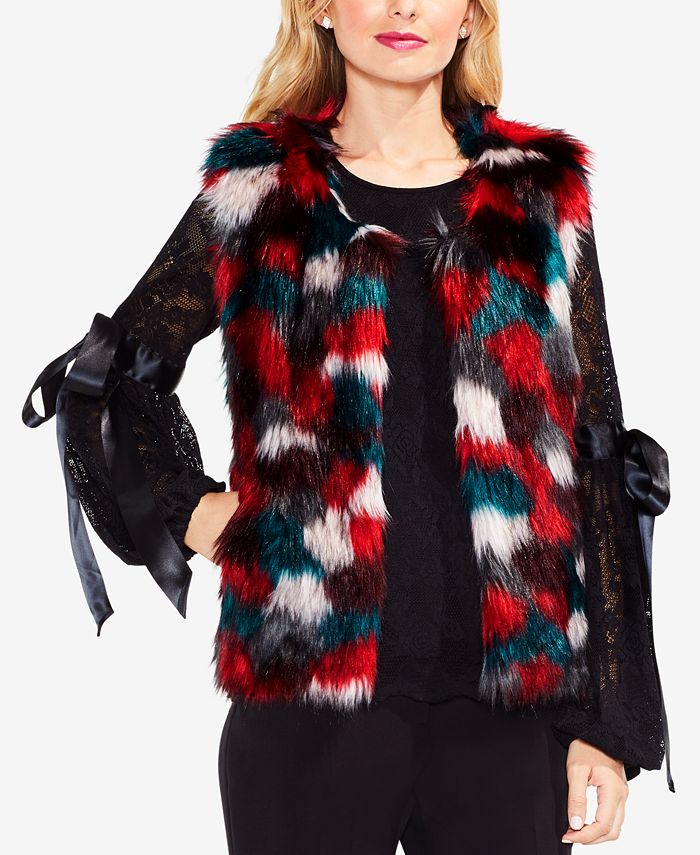 Vince camuto outlet faux fur vest